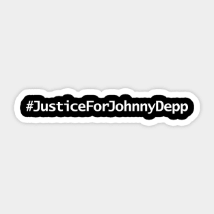 Justice For Johnny Depp Hashtag Minimal Typography White Text Sticker